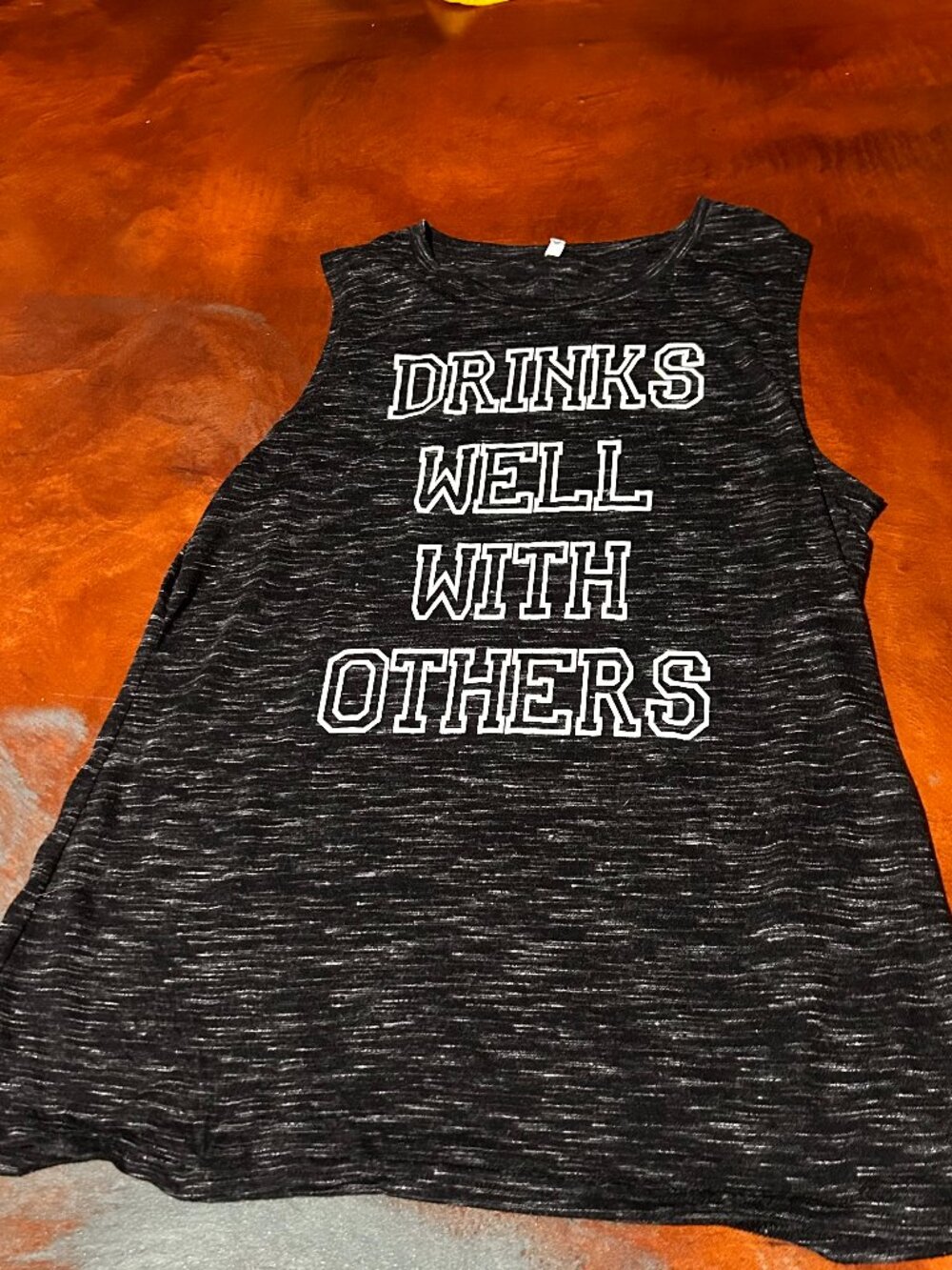 Drinks Well With Others Graphic Tank | Gray | Casual Summer Top
